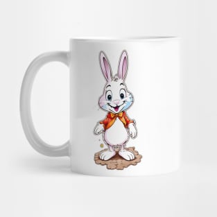White bunny rabbit cute Mug